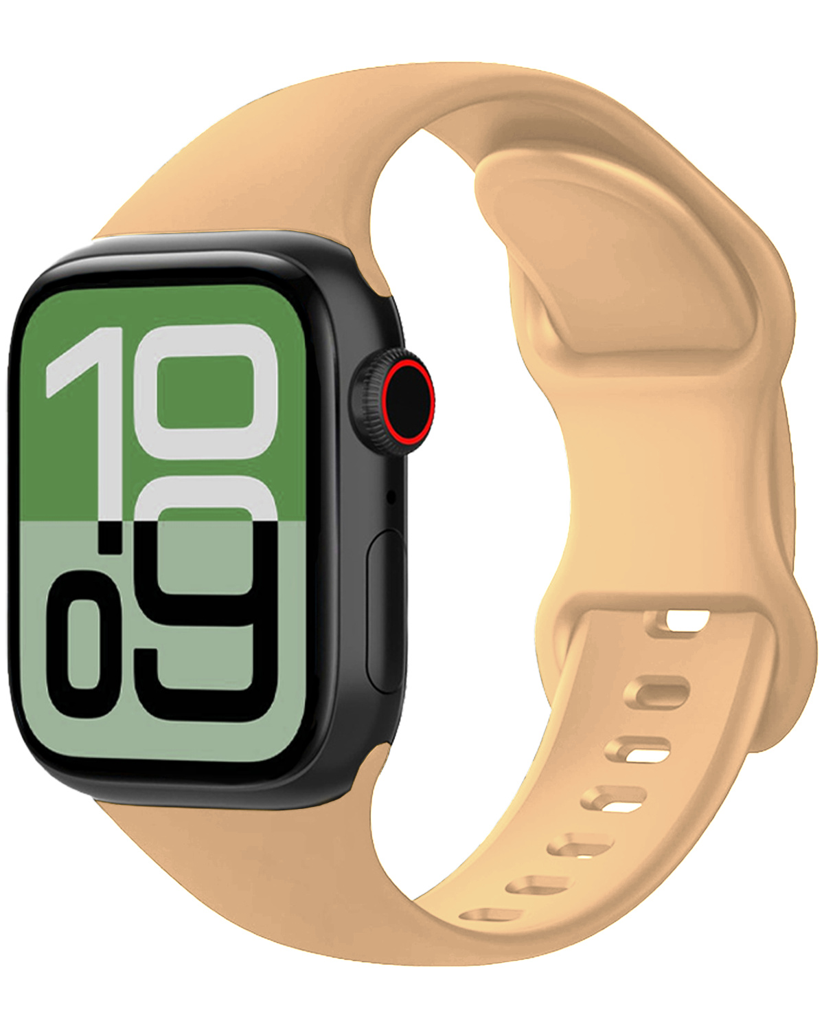 BASEY. BASEY. Apple Watch Bandje Siliconen Verstelbaar (38/40/41 mm) - Walnoot