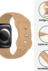 BASEY. BASEY. Apple Watch Bandje Siliconen Verstelbaar (38/40/41 mm) - Walnoot