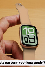 BASEY. BASEY. Apple Watch Bandje Siliconen Verstelbaar (38/40/41 mm) - Walnoot