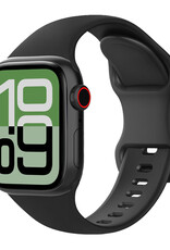 BASEY. BASEY. Apple Watch Bandje Siliconen Verstelbaar (38/40/41 mm) - Zwart