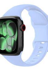 BASEY. BASEY. Apple Watch Bandje Siliconen Verstelbaar (42/44/45/46 mm) - Baby Blauw