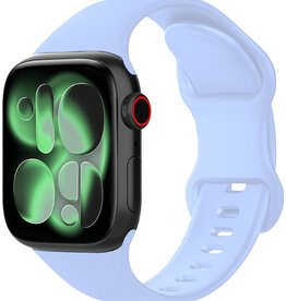 BASEY. BASEY. Apple Watch Bandje Siliconen Verstelbaar (42/44/45/46 mm) - Baby Blauw