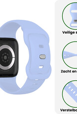 BASEY. BASEY. Apple Watch Bandje Siliconen Verstelbaar (42/44/45/46 mm) - Baby Blauw