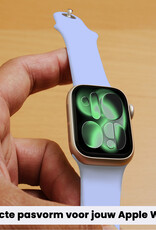 BASEY. BASEY. Apple Watch Bandje Siliconen Verstelbaar (42/44/45/46 mm) - Baby Blauw