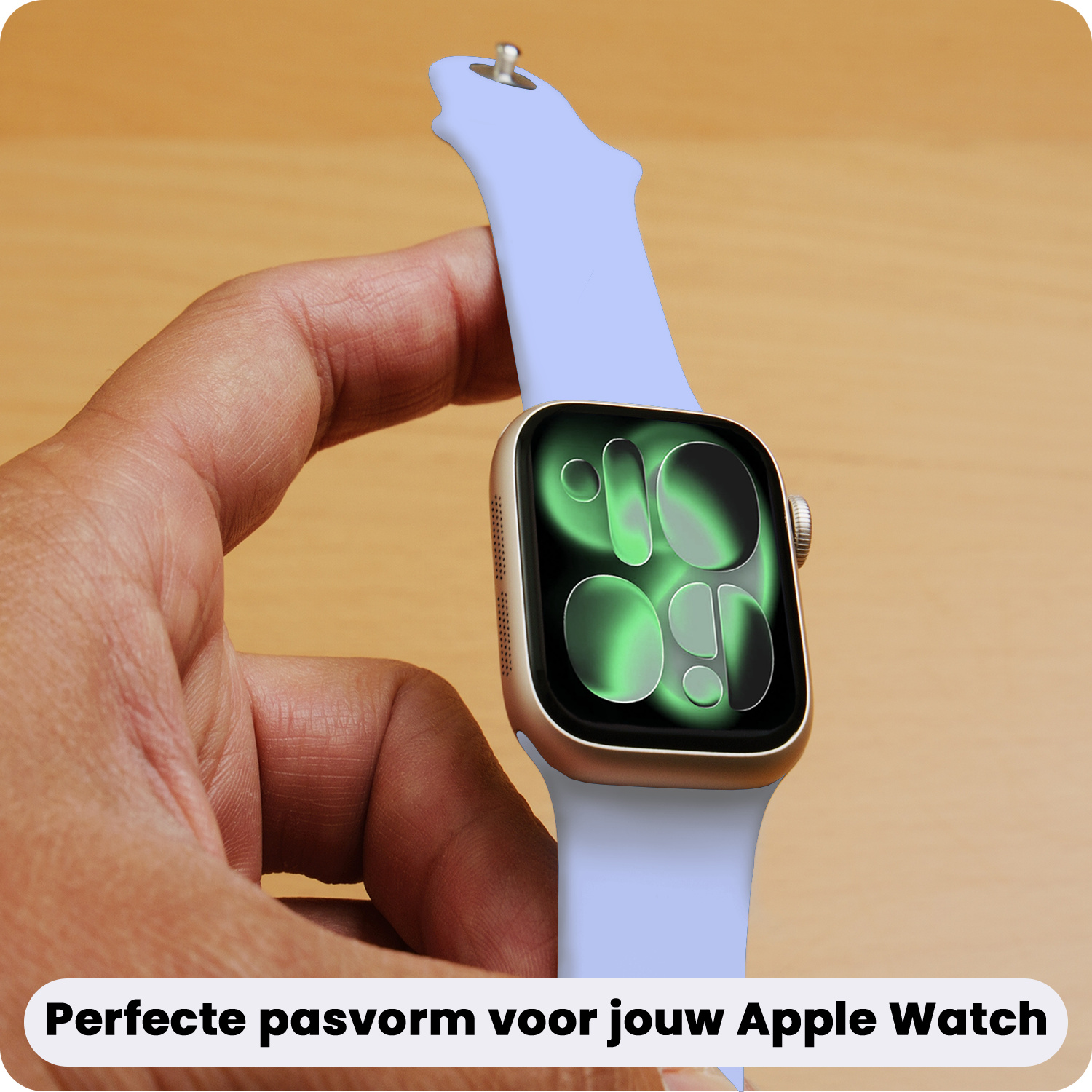 BASEY. BASEY. Apple Watch Bandje Siliconen Verstelbaar (42/44/45/46 mm) - Baby Blauw