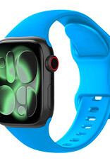 BASEY. BASEY. Apple Watch Bandje Siliconen Verstelbaar (42/44/45/46 mm) - Blauw