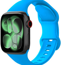 BASEY. BASEY. Apple Watch Bandje Siliconen Verstelbaar (42/44/45/46 mm) - Blauw