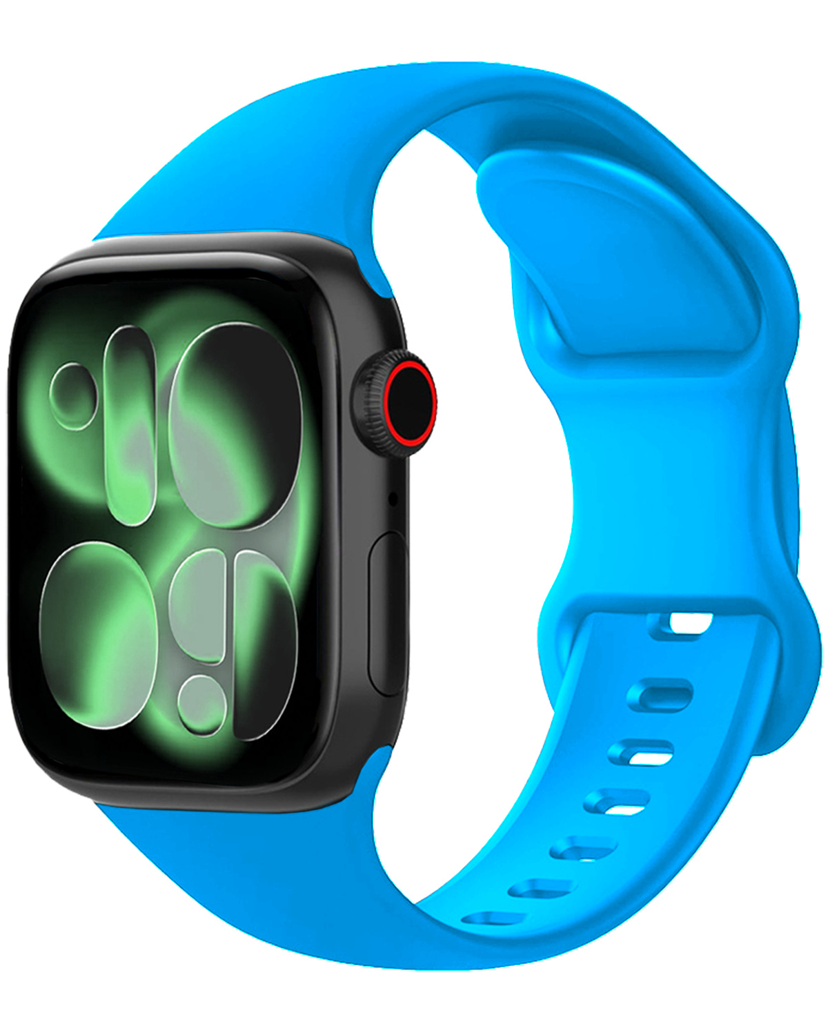 BASEY. BASEY. Apple Watch Bandje Siliconen Verstelbaar (42/44/45/46 mm) - Blauw