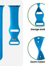 BASEY. BASEY. Apple Watch Bandje Siliconen Verstelbaar (42/44/45/46 mm) - Blauw