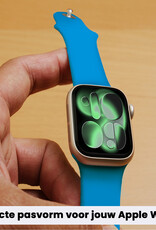 BASEY. BASEY. Apple Watch Bandje Siliconen Verstelbaar (42/44/45/46 mm) - Blauw