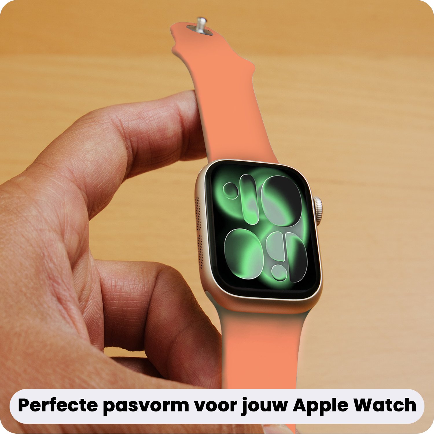 BASEY. BASEY. Apple Watch Bandje Siliconen Verstelbaar (42/44/45/46 mm) - Calendula