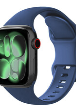 BASEY. BASEY. Apple Watch Bandje Siliconen Verstelbaar (42/44/45/46 mm) - Donkerblauw