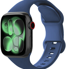 BASEY. BASEY. Apple Watch Bandje Siliconen Verstelbaar (42/44/45/46 mm) - Donkerblauw