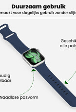 BASEY. BASEY. Apple Watch Bandje Siliconen Verstelbaar (42/44/45/46 mm) - Donkerblauw