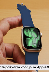 BASEY. BASEY. Apple Watch Bandje Siliconen Verstelbaar (42/44/45/46 mm) - Donkerblauw