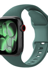 BASEY. BASEY. Apple Watch Bandje Siliconen Verstelbaar (42/44/45/46 mm) - Donkergroen