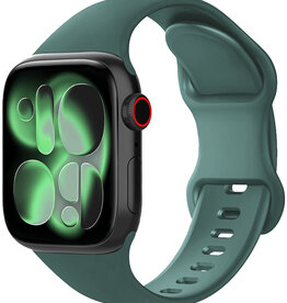 BASEY. BASEY. Apple Watch Bandje Siliconen Verstelbaar (42/44/45/46 mm) - Donkergroen