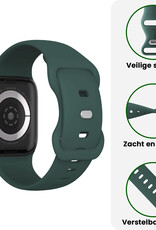 BASEY. BASEY. Apple Watch Bandje Siliconen Verstelbaar (42/44/45/46 mm) - Donkergroen