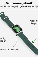 BASEY. BASEY. Apple Watch Bandje Siliconen Verstelbaar (42/44/45/46 mm) - Donkergroen