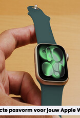 BASEY. BASEY. Apple Watch Bandje Siliconen Verstelbaar (42/44/45/46 mm) - Donkergroen