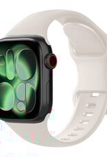 BASEY. BASEY. Apple Watch Bandje Siliconen Verstelbaar (42/44/45/46 mm) - Ivoor