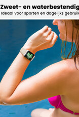 BASEY. BASEY. Apple Watch Bandje Siliconen Verstelbaar (42/44/45/46 mm) - Ivoor