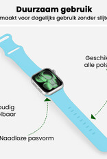 BASEY. BASEY. Apple Watch Bandje Siliconen Verstelbaar (42/44/45/46 mm) - Lichtblauw