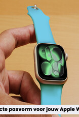 BASEY. BASEY. Apple Watch Bandje Siliconen Verstelbaar (42/44/45/46 mm) - Lichtblauw