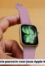 BASEY. BASEY. Apple Watch Bandje Siliconen Verstelbaar (42/44/45/46 mm) - Lila