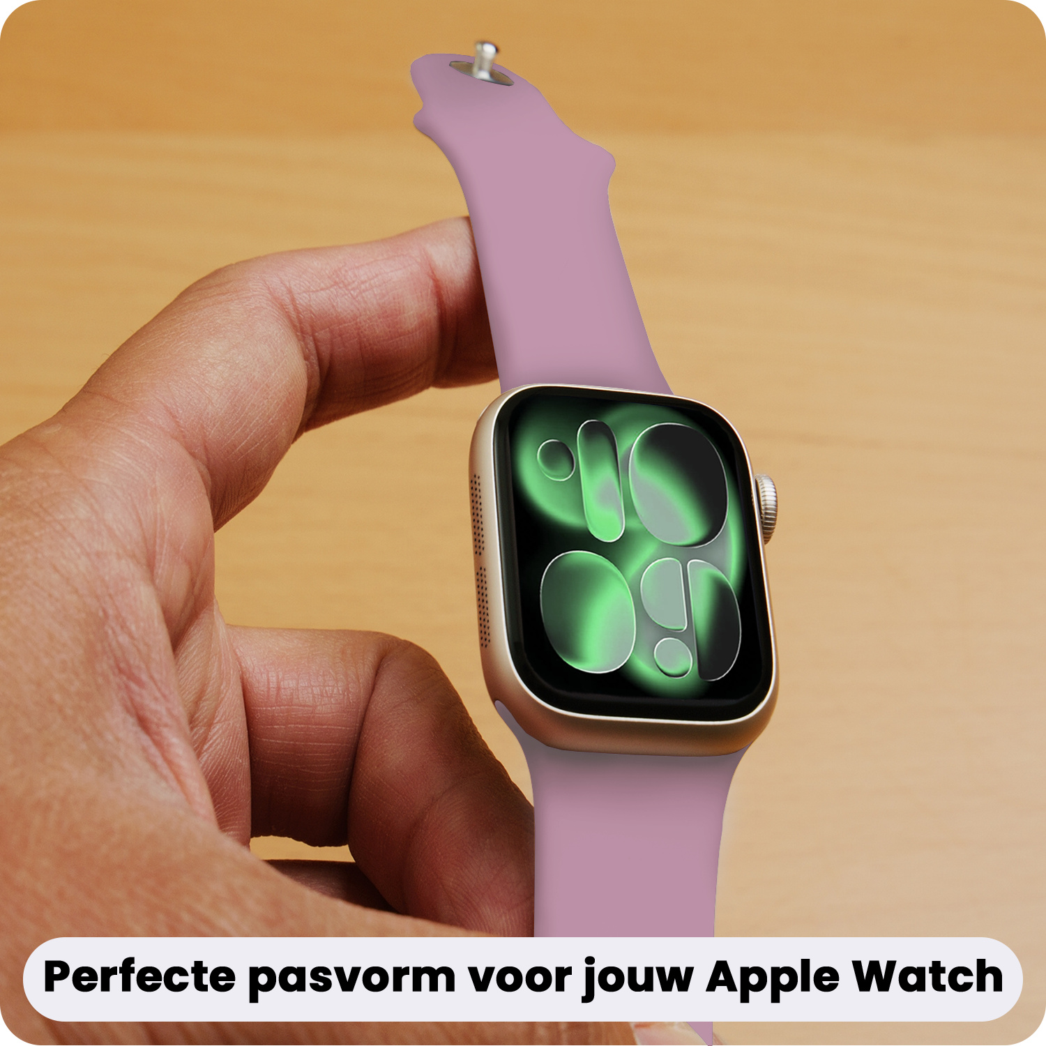 BASEY. BASEY. Apple Watch Bandje Siliconen Verstelbaar (42/44/45/46 mm) - Lila