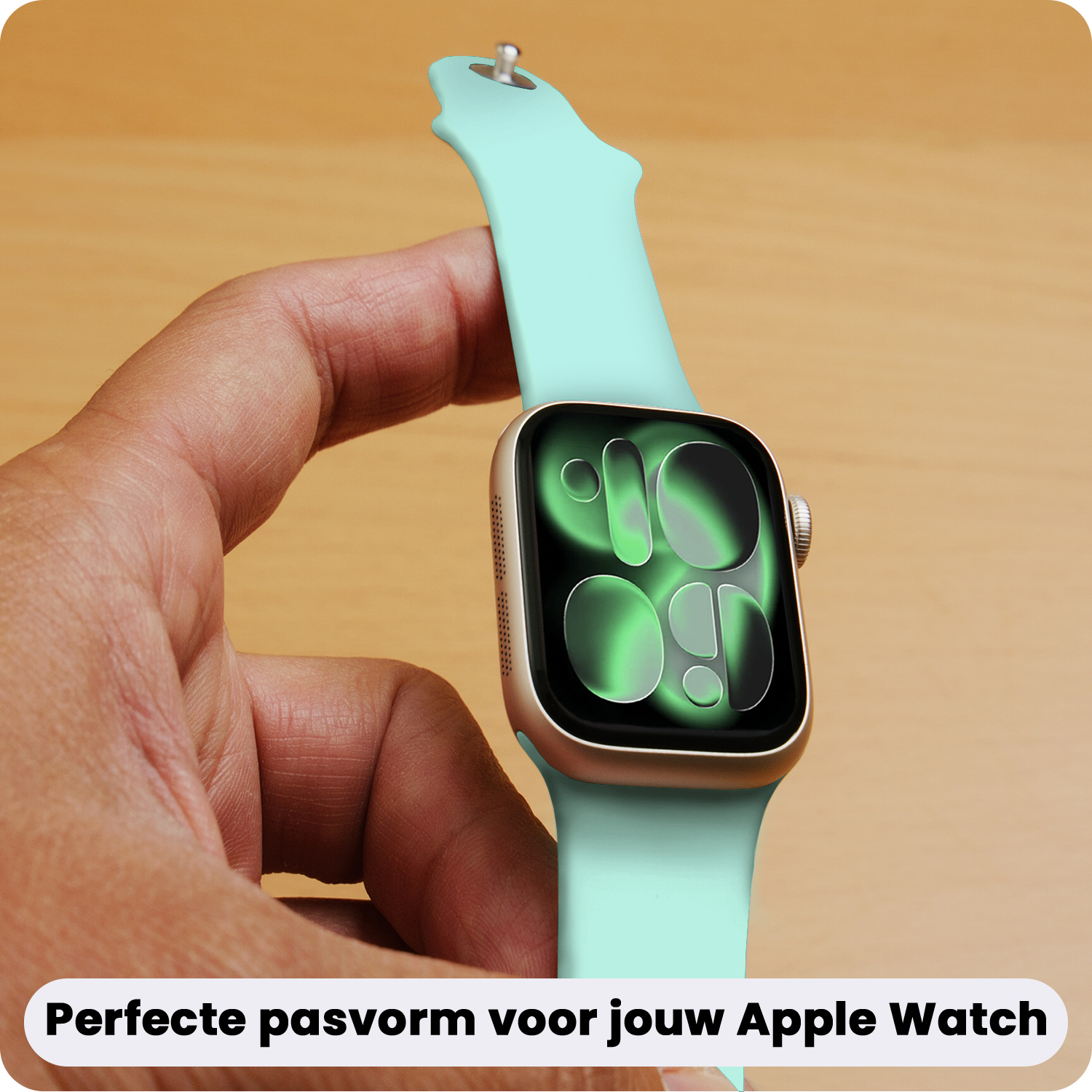 BASEY. BASEY. Apple Watch Bandje Siliconen Verstelbaar (42/44/45/46 mm) - Oud Roze