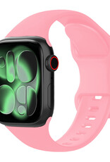 BASEY. BASEY. Apple Watch Bandje Siliconen Verstelbaar (42/44/45/46 mm) - Roze