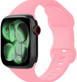 BASEY. BASEY. Apple Watch Bandje Siliconen Verstelbaar (42/44/45/46 mm) - Roze