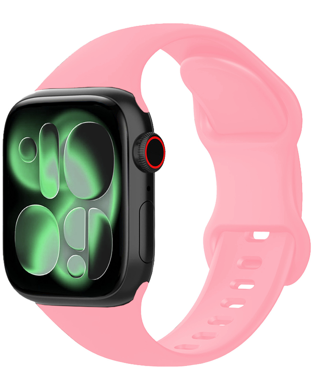 BASEY. BASEY. Apple Watch Bandje Siliconen Verstelbaar (42/44/45/46 mm) - Roze