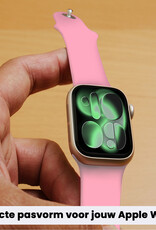 BASEY. BASEY. Apple Watch Bandje Siliconen Verstelbaar (42/44/45/46 mm) - Roze