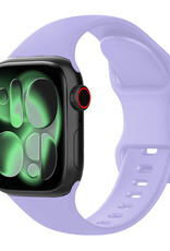 BASEY. BASEY. Apple Watch Bandje Siliconen Verstelbaar (42/44/45/46 mm) - Violet