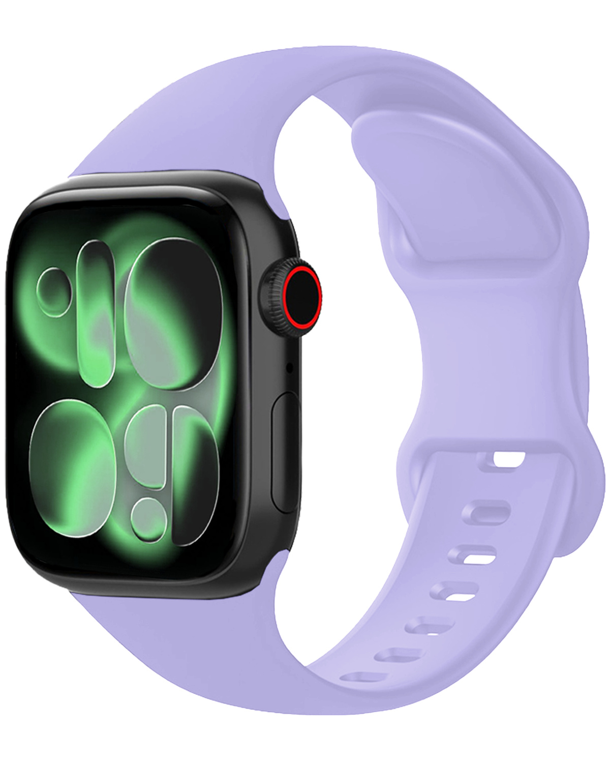 BASEY. BASEY. Apple Watch Bandje Siliconen Verstelbaar (42/44/45/46 mm) - Violet