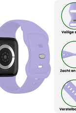 BASEY. BASEY. Apple Watch Bandje Siliconen Verstelbaar (42/44/45/46 mm) - Violet