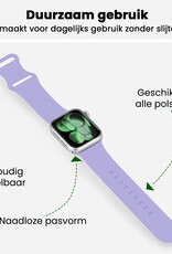 BASEY. BASEY. Apple Watch Bandje Siliconen Verstelbaar (42/44/45/46 mm) - Violet