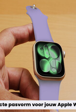 BASEY. BASEY. Apple Watch Bandje Siliconen Verstelbaar (42/44/45/46 mm) - Violet