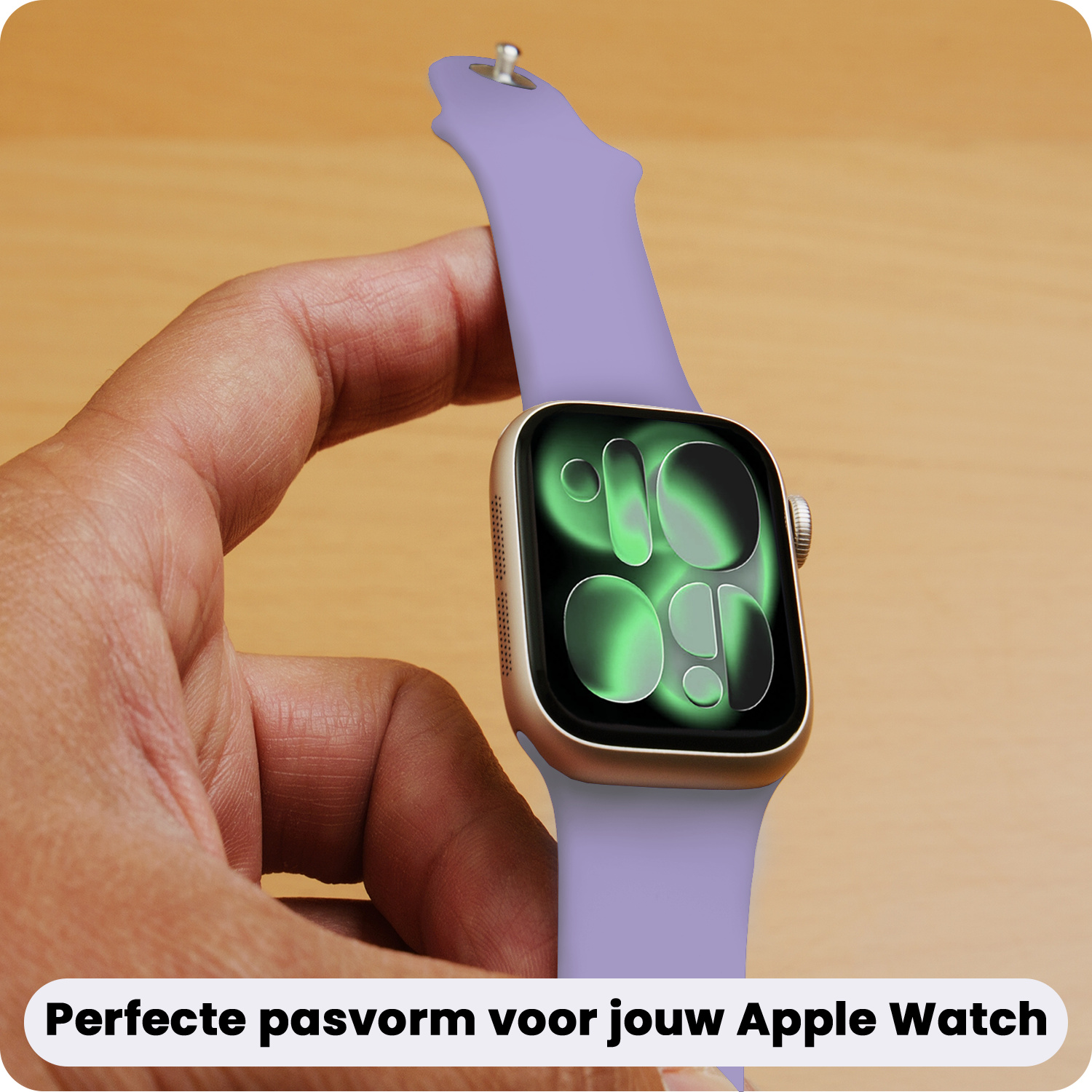BASEY. BASEY. Apple Watch Bandje Siliconen Verstelbaar (42/44/45/46 mm) - Violet