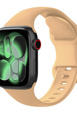 BASEY. BASEY. Apple Watch Bandje Siliconen Verstelbaar (42/44/45/46 mm) - Walnoot