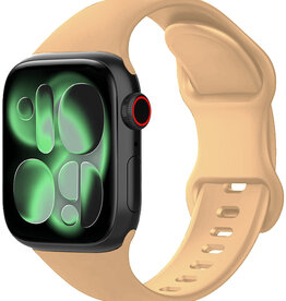 BASEY. BASEY. Apple Watch Bandje Siliconen Verstelbaar (42/44/45/46 mm) - Walnoot