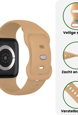BASEY. BASEY. Apple Watch Bandje Siliconen Verstelbaar (42/44/45/46 mm) - Walnoot