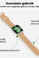 BASEY. BASEY. Apple Watch Bandje Siliconen Verstelbaar (42/44/45/46 mm) - Walnoot