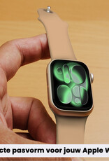 BASEY. BASEY. Apple Watch Bandje Siliconen Verstelbaar (42/44/45/46 mm) - Walnoot