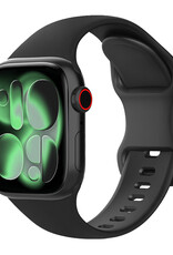 BASEY. BASEY. Apple Watch Bandje Siliconen Verstelbaar (42/44/45/46 mm) - Zwart