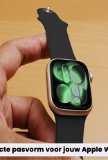 BASEY. BASEY. Apple Watch Bandje Siliconen Verstelbaar (42/44/45/46 mm) - Zwart