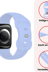 NoXx NoXx Apple Watch Bandje Siliconen Verstelbaar (38/40/41 mm) - Baby Blauw