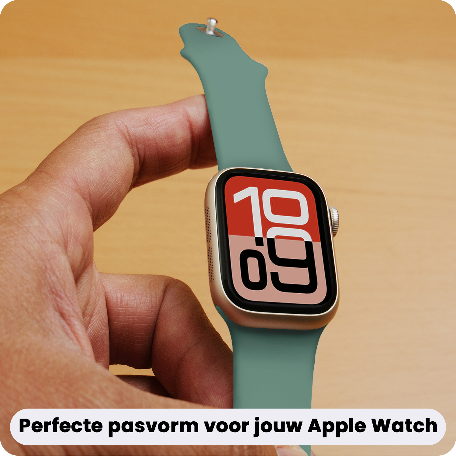 NoXx NoXx Apple Watch Bandje Siliconen Verstelbaar (38/40/41 mm) - Cactus